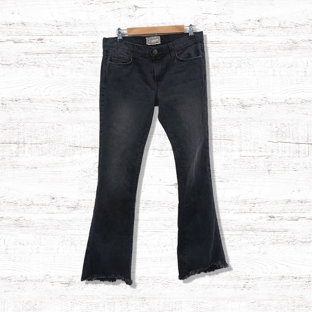 Current Elliot the kick high waisted crop flare jeans